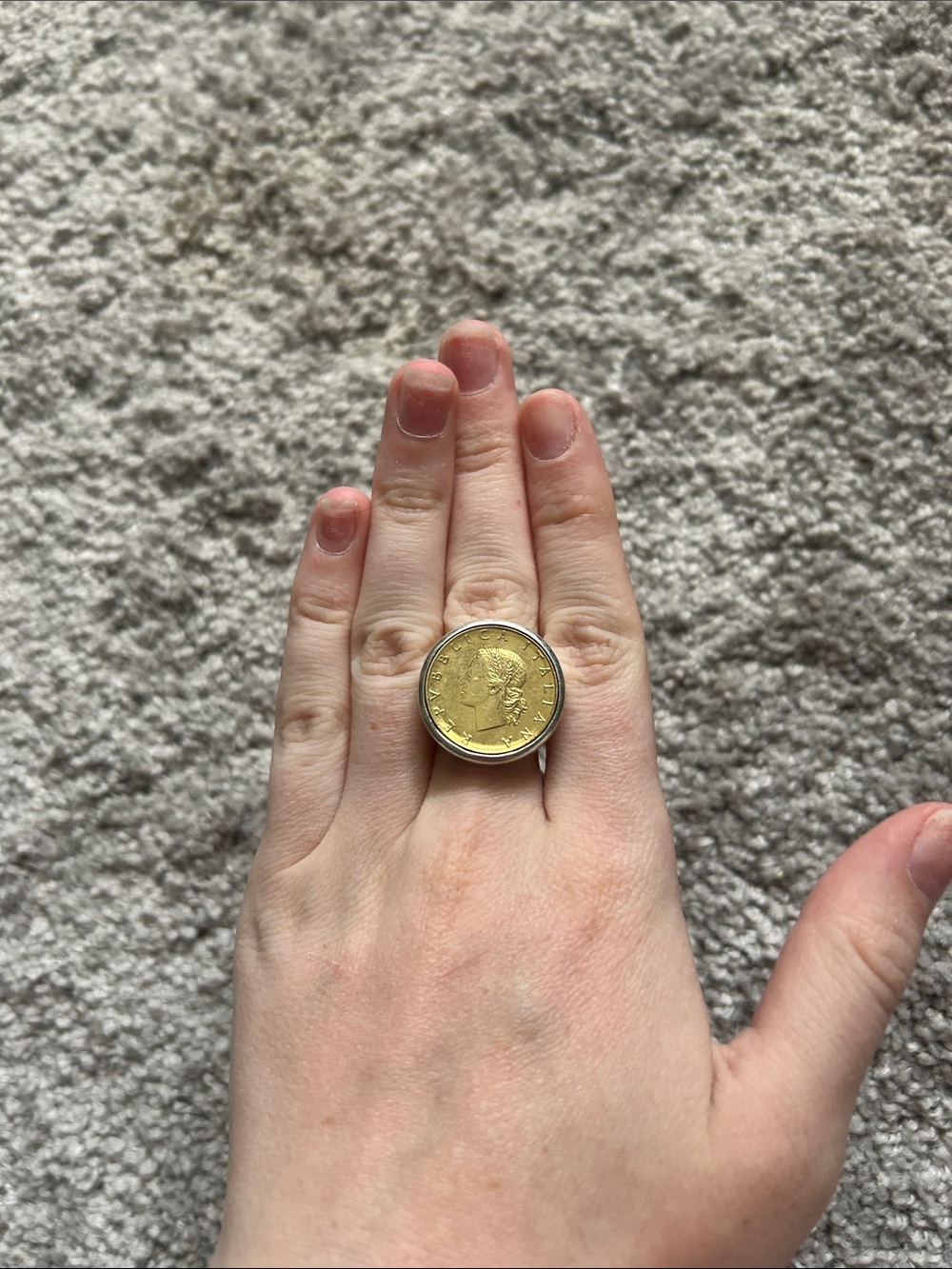 Italian coin ring